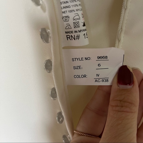 Allure Bridal sleeved crepe gown - Picture 9 of 15